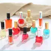 Frasco de Vidro Transparente para Perfume 5ml Viagem Cosméticos Perfume Pequena Amostra Engarrafamento Essência Borrifador Pressão