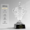 Troféu de Cristal K9 Campeão Criativo Personalizado com Gravação para Premiações de Funcionários Excelentes, Competições Empresariais, Eventos Esportivos e Jogos de Bola