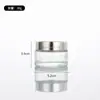 Frasco Dispenser de Vidro Transparente para Creme Frasco Dispenser de Vidro Cosmético Portátil Creme para Olhos Amostra Vazia Dispenser de Vidro