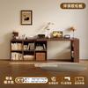 Escritorio Doble de Madera Maciza Mesa de Estudio para Adultos en Casa Mesa Larga para Dormitorio Armario de Almacenamiento Mesa de Ordenador Retráctil Integrada