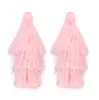Brincos de franja de quatro camadas acessórios de vestuário pingente de franja joias diy materiais para roupas pingente de franja