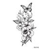 Calcomanías de Tatuaje de Jugo Herbal Estilo Europeo y Americano Serpiente Flor Media Manga Calcomanías de Tatuaje Semipermanente Impermeables y a Prueba de Sudor Dibujos Animados