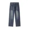 Ropa de Hombre Fengshe / Jeans Rectos para Hombre, Nuevo Estilo Vintage High-Street, Corte Holgado, Pantalones Casuales de Estilo Americano de Moda