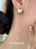 Cc Hecho a mano Cepillado Niebla Aguja de Plata S925 Zirconia Estrella de Alta Calidad Aretes en forma de C Aretes Simples Combinan con todo