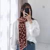 Otoño e invierno Nueva moda coreana bufanda de lana elástica tejida cálida versátil bufanda retro para estudiantes bufanda de invierno