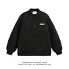 Chaqueta de Algodón Acolchada para Hombre Invierno Retro Americano Chaqueta de Béisbol Abrigo de Algodón Marca de Moda Abrigo de Algodón Engrosado Versátil para Pareja