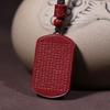 Colgante de Cinabrio en Bruto Sutra del Corazón de Loto Alto Contenido Cristal Púrpura Arena Dorada Arena Roja Imperial Collar Colgante Venta al por Mayor Dropshipping