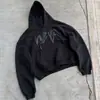 Moletom de Moda Novo Outono e Inverno 2025 Y2K Estampa de Espuma com Letras Casual Simples Pulôver com Capuz