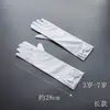 Luvas Infantis para Meninas, Grossas Hepburn Curtas Elegantes Renda Vestido de Noite Cheongsam Acessórios, Passarela Cetim Estilo Coreano