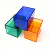Caja de Regalo Cuadrada Transparente con Tapa y Base de Acrílico de Colores, Caja de Almacenamiento de Recuerdos, Caja Sorpresa, Caja de Exhibición a Prueba de Polvo para Figuras