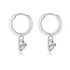 Pendientes Perforados de Moissanita Europeos y Americanos Plata de Ley 925 Pendientes de Nicho para Mujer Exagerados Lujo Accesible Pendientes de Alta Gama Transfronterizos