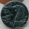 Venta al por mayor de Colgantes de Jade Verde Oscuro con Paisajes de Varios Estilos, Placas de Jade Calabaza Dragón y Fénix de Piedra Medicinal, Colgantes de Jade Tigre Verde Oscuro, Dropshipping para Transmisiones en Vivo
