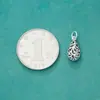 Prata Tailandesa Pingente Liso de Prata Padrão Cauda de Fênix Recortada Pingente Gota D'água Pulseira de Cristal Material para Miçangas DIY Acessórios de Prata S925