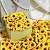 Flor de Girasol Artificial Flor de Girasol Hecha a Mano Material para Manualidades Florales Ramo de Flores de Girasol Corona Accesorios Decorativos