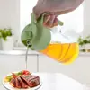 Olla de Aceite de Doble Propósito con Atomizador de 470ml, Gran Capacidad, Botella de Vidrio Atomizada, Tapa Integrada Verde para Abrir y Cerrar