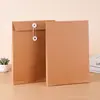 Bolsa de Documentos de Papel Kraft Engrosado A4 Sobre de Clasificación al por Mayor Bolsa de Archivo Práctica Bolsa Portátil de Almacenamiento para Oficina