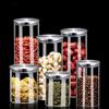 Latas de vidrio selladas al por mayor de fábrica latas de vidrio de grado alimenticio latas de almacenamiento de cocina latas de té latas de almacenamiento de cereales