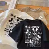 Camiseta de Algodão Manga Curta Desenho Animado Infantil Verão Estilosa para Meninos e Meninas, Bebês e Crianças, Top da Moda