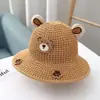 Chapéu Protetor Solar Infantil Verão Proteção UV Chapéu de Sol Meninos e Meninas Chapéu de Sol para Bebê Chapéu de Pescador de Aba Larga Chapéu de Palha