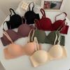 Sudeste Asiático Transfronterizo Ropa Interior Shumei Una Pieza Ropa Interior para Niña Color Caramelo Pecho Pequeño Levantar Engrosado Sin Aro de Acero