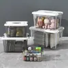 Caixa de armazenamento doméstico, caixa de armazenamento transparente para brinquedos, caixa de armazenamento de roupas de tamanho grande, lanche, atacado de plástico