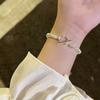 Collar de Anillo de Industria Pesada Simple para Mujer Geométrico Hebilla OT Versátil Moda Personalidad Plata S925 Chapada Cadena Clavicular Cadena de Cuello Cibernética Celebratoria