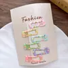 6 Mini Grampos de Cabelo Esmaltados em Cores Doces para Crianças, Presilhas de Cabelo Estrela Versáteis Coloridas para Meninas