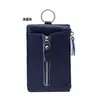 Bolsa de llaves de cuero estilo europeo y americano, monedero de moda multifuncional transfronterizo, bolsa para tarjeta de autobús, cartera suelta con cremallera, venta al por mayor
