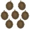25*18mm Diâmetro Interno Acessórios para Joias DIY Pedra do Tempo Base Oval Acessórios Pingente Decorativo para Colar C12
