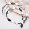 Disco de concha negra natural/amor/trébol de cuatro hojas/estrella de cinco puntas, concha, perla, accesorios para collar hechos a mano