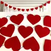 Suministro Exclusivo Transfronterizo de Banderines para el Día de San Valentín Qixi, Decoraciones para Centros Comerciales, Guirnaldas de Amor de Fieltro, Adornos Colgantes para Uso Interior en Qixi