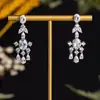 Pendientes largos con borlas de lujo europeos y americanos, pendientes con borlas de gota de agua a la moda, pendientes Joker para el viaje diario, venta al por mayor
