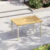 Mesas y Sillas de Plástico Madera Anticorrosivas para Exteriores, Mesas y Sillas de Comedor de Ocio para Patio y Jardín, Juego de Mesa y Sillas de Té al Aire Libre para Terraza de Villa