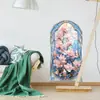 Papel Tapiz Floral Estilo Medieval, Paisajismo de Ventanas, Pegatinas de Flor de Magnolia, Pegatinas Autoadhesivas Imitación Cristal para Paredes de Sala de Estar y Dormitorio, Transfronterizo