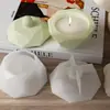 Molde de Silicona para Bote de Almacenamiento de Cemento de Resina de Cristal DIY, Molde de Silicona para Adorno de Copa de Vela de Yeso con Forma de Rombo Multilado