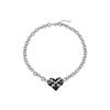 Collar Negro de Amor del Mismo Estilo de TikTok Estilo Coreano Ins Collar de Chica Dulce y Cool Cadena Corta y Simple de Clavícula de Nuevo Estilo
