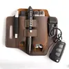 Bolsa de Cintura para Herramientas EDC de Deportes al Aire Libre Transfronteriza de Amazon, Resistente al Desgaste para Supervivencia en la Naturaleza, Set de Herramientas EDC de Cuero Genuino