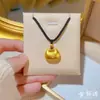 Retenção de Cor Alta Método Antigo Pingente de Bênção de Gordura Mesma Loja de Ouro Estilo Placa de Cobre Banhado a Ouro 24K Versão SeiKo Palavra de Bênção Fecho Bolsa Colar