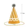 Envío Gratis Empaque Individual Sombrero de Cumpleaños Sombrero de Fiesta Sombrero Puntiagudo Sombrero de Fiesta para Bebés y Niños Sombrero para Pastel