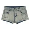 Ropa exterior anti-exposición Casual de mezclilla Ultra-cortos para mujer Nuevo estilo de verano 2025 Nicho Único Chic Pantalones muy cortos