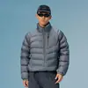 Chamarra corta de plumón resistente al agua Rumeng, 90% plumón de pato blanco, diseño acanalado, adecuada para actividades al aire libre en invierno, unisex, con cuello alto