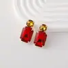 Pendientes de Plata Estilo Coreano con Diamantes, Modernos y Sencillos, Pendientes de Botón Elegantes con un Toque de Lujo Exclusivo, Pendientes Versátiles al por Mayor