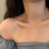 Colar de prata quebrado quadrado feminino de alta qualidade simples all-match pequena clavícula cadeia luz estilo frio das mulheres novo colar moda
