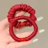 Goma para el pelo satinada estilo coreano para mujer, elegante goma para coleta baja, alta elasticidad, banda para el pelo duradera, accesorio para el pelo
