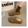 Meias-sapatos Fechadas com Plataforma Aumentadoras de Altura Femininas para Uso Externo 2026 Novos Sapatos Birkenstock de Primavera Sapatos Birkenstock de Calçar Rápido Sandálias