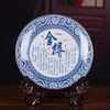 Cerámica de Jingdezhen Porcelana Azul y Blanco Patrón de Recompensa Tiandao Plato Colgante Artesanías de Decoración del Hogar Moderno Decoración de Estudio