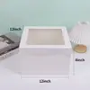 Caja Blanca para Pastel de Cumpleaños en stock Caja Plegable Desechable para Empaque Caja Transparente con Ventana Caja para Repostería Popular en Red Personalización