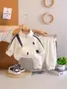 Otoño Nuevo Casual Deportivo Dos Piezas Bebé Primavera y Otoño Traje Niños y Niñas Bordado Bolsa Chaqueta Niños
