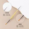 Nuevo Set de 6 Plumas de Manicura Pintadas de Doble Punta Color Metalizado Pluma de Manicura de Doble Punta con 12 Cabezales Fábrica