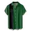 Nova Camisa Havaiana de Verão Mais Vendida para Homens, Estampa Digital 3D, Manga Curta, Lapela, Top Casual